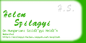 helen szilagyi business card